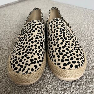 Esprit Animal Print Black and Cream Espadrilles, Summer Classic, Very Clean Sz 8